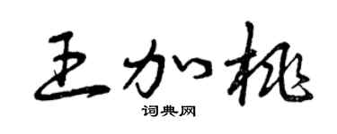 曾慶福王加桃草書個性簽名怎么寫