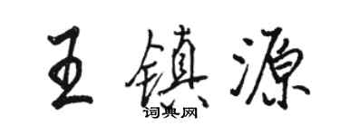 駱恆光王鎮源行書個性簽名怎么寫