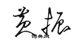 駱恆光黃振草書個性簽名怎么寫