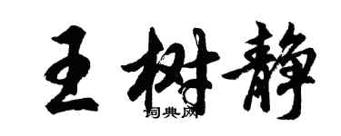 胡問遂王樹靜行書個性簽名怎么寫