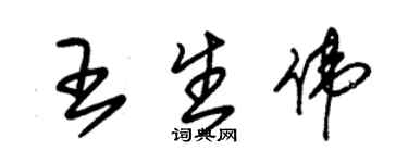 朱錫榮王生偉草書個性簽名怎么寫