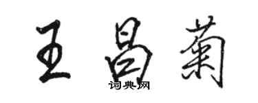 駱恆光王昌菊行書個性簽名怎么寫