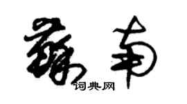 朱錫榮蘇南草書個性簽名怎么寫