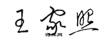 駱恆光王家照草書個性簽名怎么寫