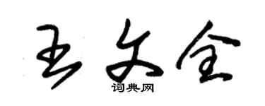 朱錫榮王文全草書個性簽名怎么寫
