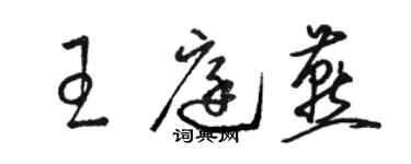 駱恆光王庭燕草書個性簽名怎么寫