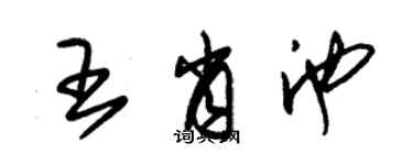 朱錫榮王肖池草書個性簽名怎么寫