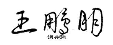 曾慶福王鵬朋草書個性簽名怎么寫
