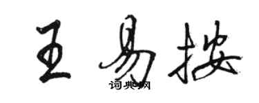 駱恆光王易按行書個性簽名怎么寫