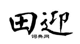 翁闓運田迎楷書個性簽名怎么寫