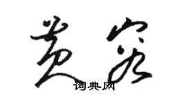 駱恆光黃容草書個性簽名怎么寫