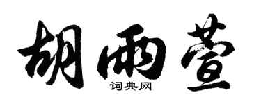 胡問遂胡雨萱行書個性簽名怎么寫