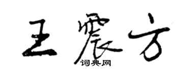 曾慶福王震方行書個性簽名怎么寫