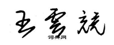 朱錫榮王雲競草書個性簽名怎么寫