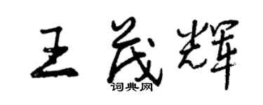 曾慶福王茂輝行書個性簽名怎么寫