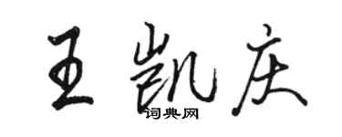 駱恆光王凱慶行書個性簽名怎么寫