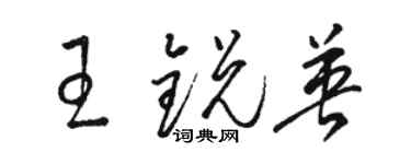 駱恆光王銳英草書個性簽名怎么寫