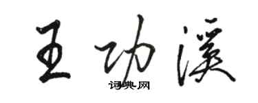 駱恆光王功溪行書個性簽名怎么寫