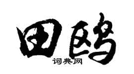 胡問遂田鷗行書個性簽名怎么寫