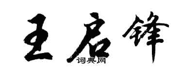 胡問遂王啟鋒行書個性簽名怎么寫