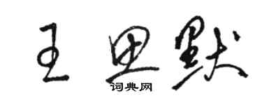 駱恆光王思默草書個性簽名怎么寫