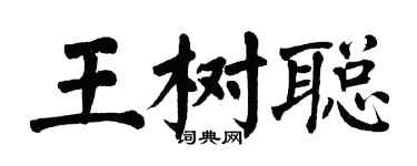 翁闓運王樹聰楷書個性簽名怎么寫