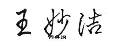 駱恆光王妙潔行書個性簽名怎么寫