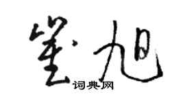 駱恆光崔旭草書個性簽名怎么寫