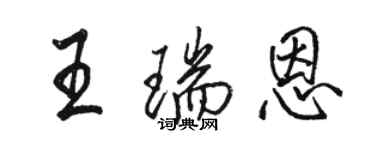 駱恆光王瑞恩行書個性簽名怎么寫