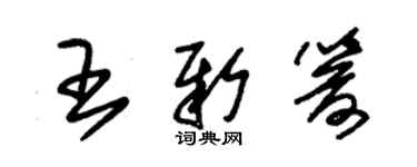 朱錫榮王新箭草書個性簽名怎么寫