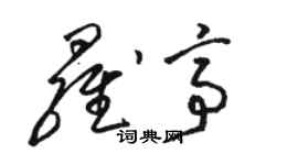 駱恆光羅亭草書個性簽名怎么寫