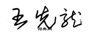 朱錫榮王先龍草書個性簽名怎么寫