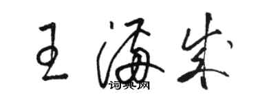 駱恆光王滿成草書個性簽名怎么寫