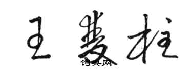 駱恆光王雙柱草書個性簽名怎么寫