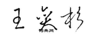 駱恆光王奕杉草書個性簽名怎么寫