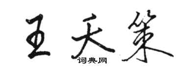 駱恆光王夭策行書個性簽名怎么寫