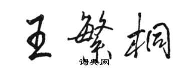 駱恆光王繁桐行書個性簽名怎么寫