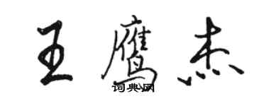 駱恆光王鷹傑行書個性簽名怎么寫