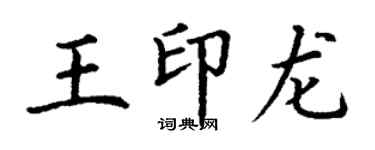 丁謙王印龍楷書個性簽名怎么寫