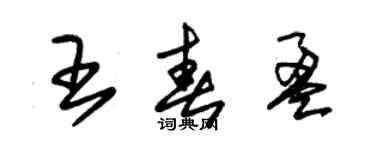 朱錫榮王春盈草書個性簽名怎么寫