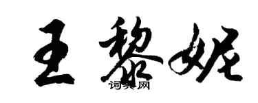 胡問遂王黎妮行書個性簽名怎么寫