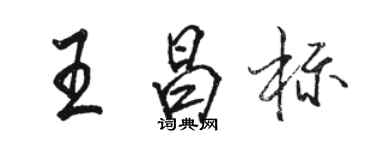 駱恆光王昌標行書個性簽名怎么寫