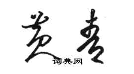 駱恆光黃青草書個性簽名怎么寫