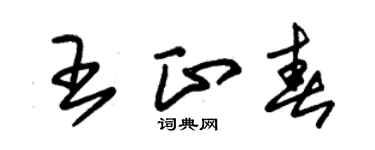 朱錫榮王正春草書個性簽名怎么寫