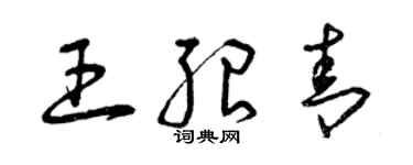 曾慶福王紹青草書個性簽名怎么寫