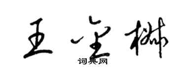 梁錦英王金椒草書個性簽名怎么寫