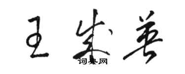 駱恆光王成英草書個性簽名怎么寫