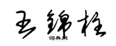 朱錫榮王錦柱草書個性簽名怎么寫