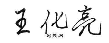 駱恆光王化亮行書個性簽名怎么寫