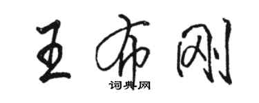 駱恆光王布剛行書個性簽名怎么寫